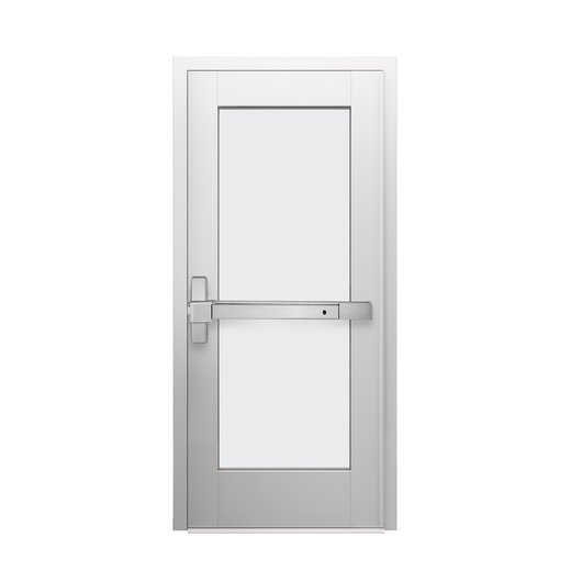 USBP USAD 1000 Door, Single Lite, Panic Bar, Clear Anodized.jpg-2