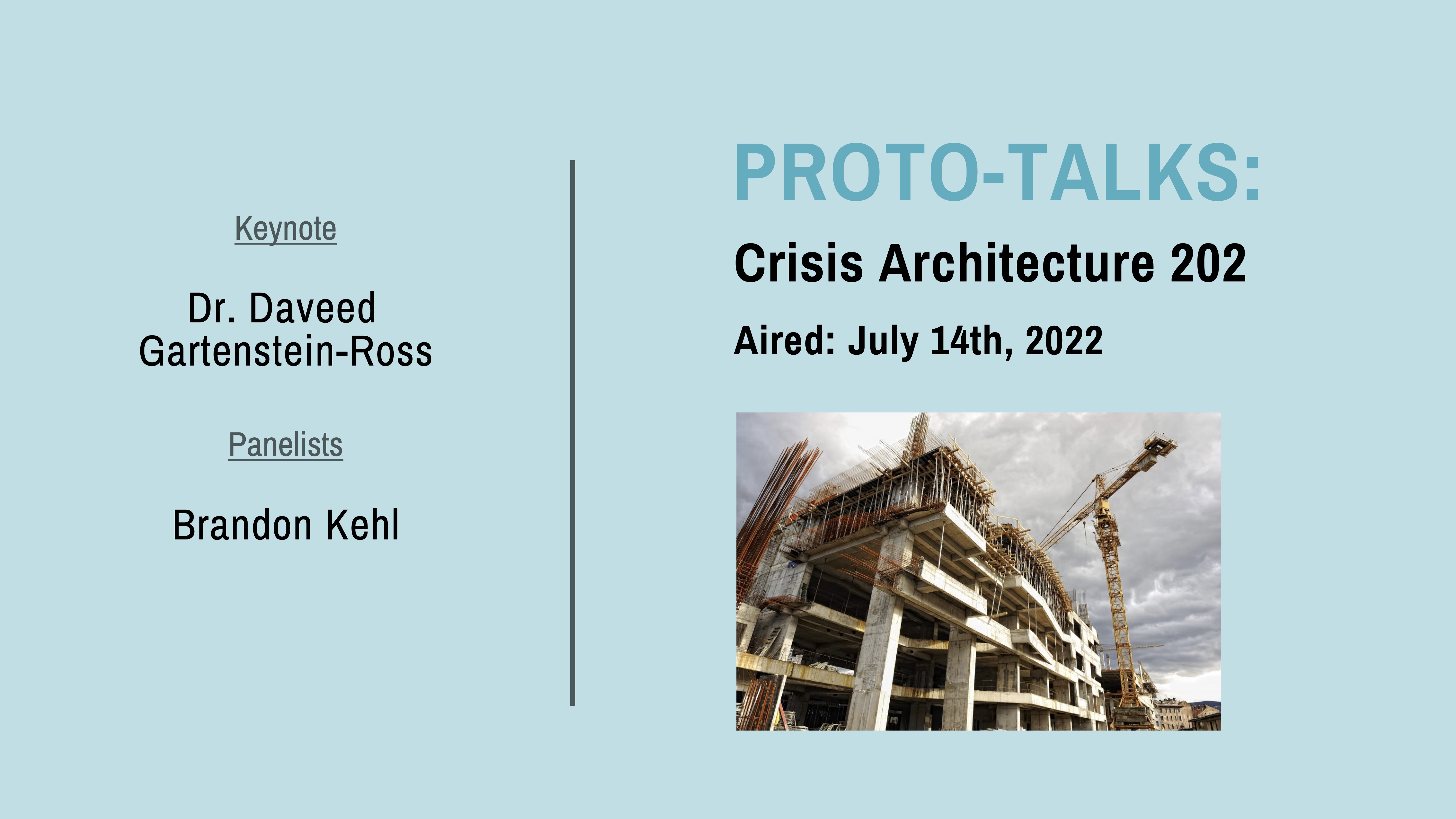 Crisis Architecture 202